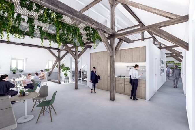 Individuelle Fläche in historischer Kulisse